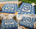 Tapiz Mandala Elefante Real – Manta Multiusos Étnica en Tonos Azul e Índigo (Algodón 100%)