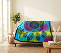 Tapiz / Manta Multiusos "ATRAPASUEÑOS PSYCHEDELIC" – Mandala Atrapasueños & Plumas Étnicas con Fondo Tie-Dye Multicolor